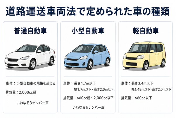 道路運送車両法に定められている車の種類